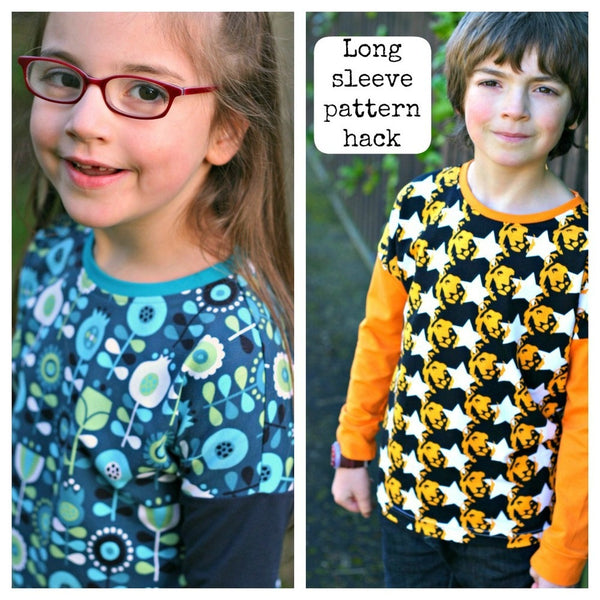 Dolman t-shirt unisex pattern 18m/2T, 3T/4T, 5Y/6Y, 7Y/8Y - PDF