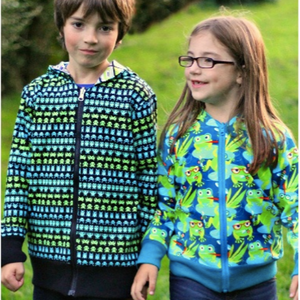 Reversible zippy hoodie unisex pattern 18m/2T, 3T/4T, 5Y/6Y, 7Y/8Y - PDF