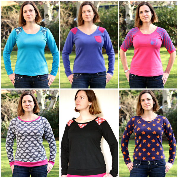 The Trifecta Top sewing pattern (for teens and women)- PDF