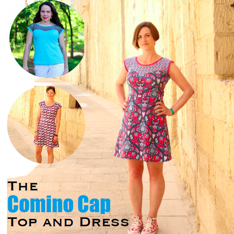 The Comino Cap dress and top sewing pattern (for teens and women)- PDF