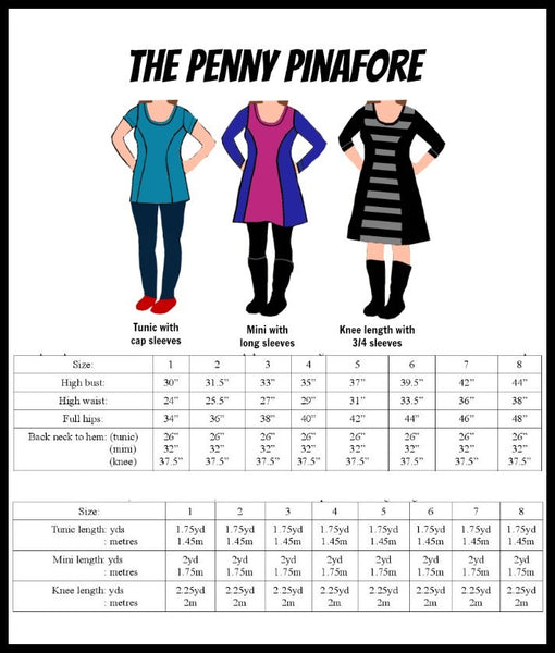 The Penny Pinafore sewing pattern (for teens and women)- PDF